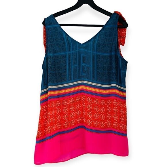 CAbi #5787 Nomad Shoulder Tie Top Multicolor Size Large - Picture 3 of 6